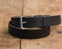 Vegetable Tanned Black Belt w/ Brass Buckle