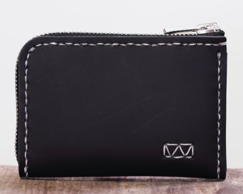 Brea 2-sided handcrafted leather zipper wallet