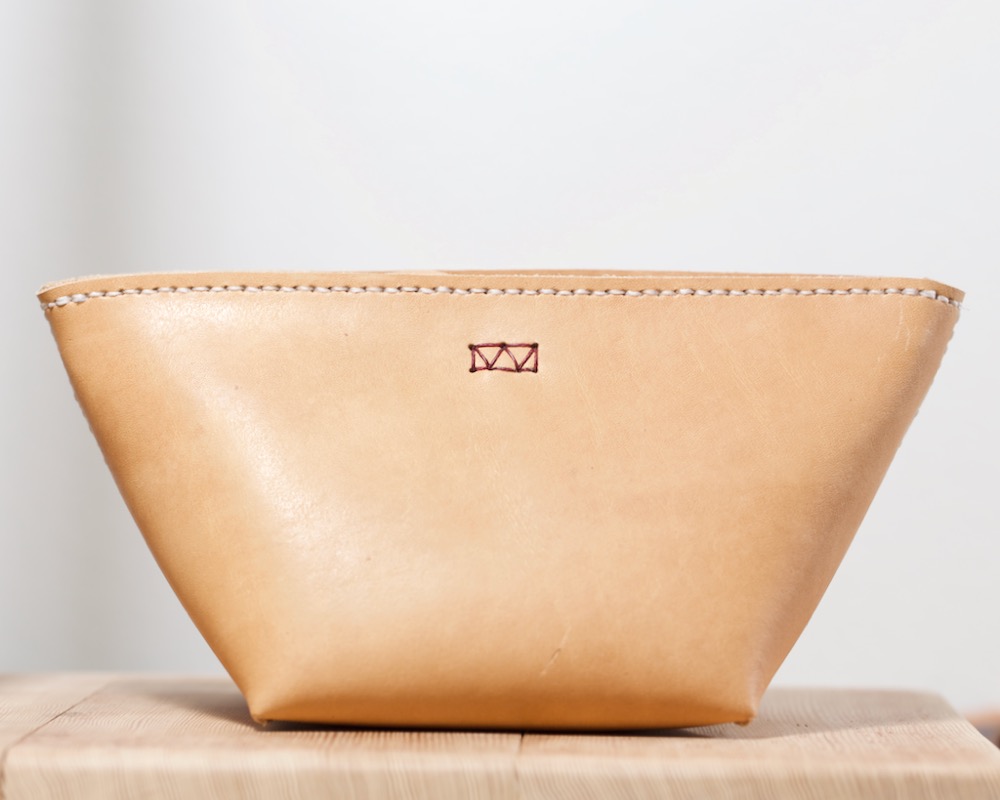 Handcrafted Vegetable Tanned Leather Cosmetic Pouch