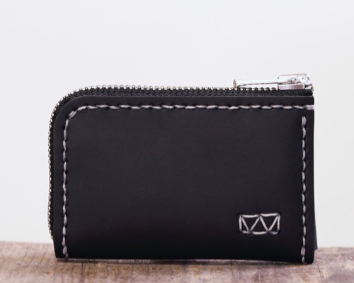 Matchbox 2-Sided minimalistd leather zipper wallet