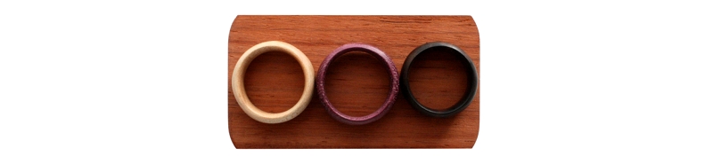 3 Wooden Rings